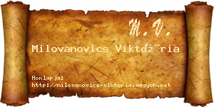 Milovanovics Viktória névjegykártya